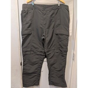 The North Face‎ Convertible Cargo Pants Hiking Travel Zip Off Gray Size XXL A1